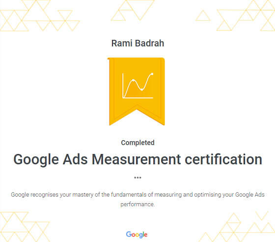 شهادة Google
