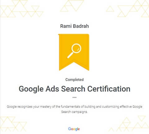 شهادة Google